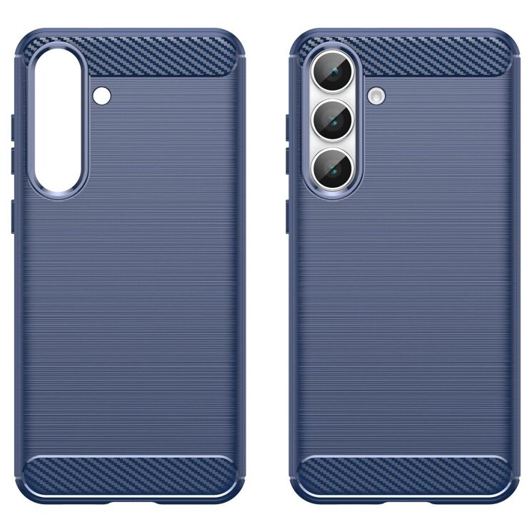 Защитный чехол UniCase Carbon для Samsung Galaxy S25 FE (S731) - Blue: фото 2 из 13