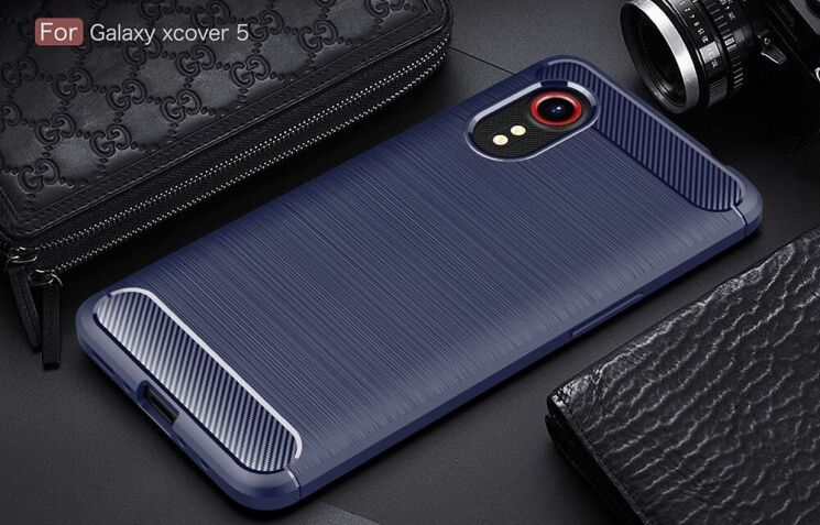 Захисний чохол UniCase Carbon для Samsung Galaxy Xcover 5 (G525) - Blue: фото 2 з 8