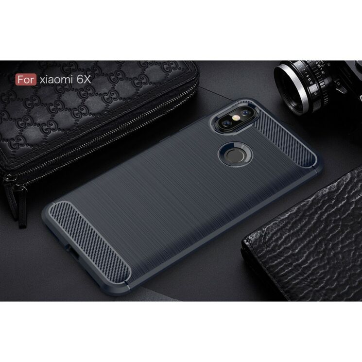 Защитный чехол UniCase Carbon для Xiaomi Mi 6X / Mi A2 - Dark Blue: фото 2 из 10