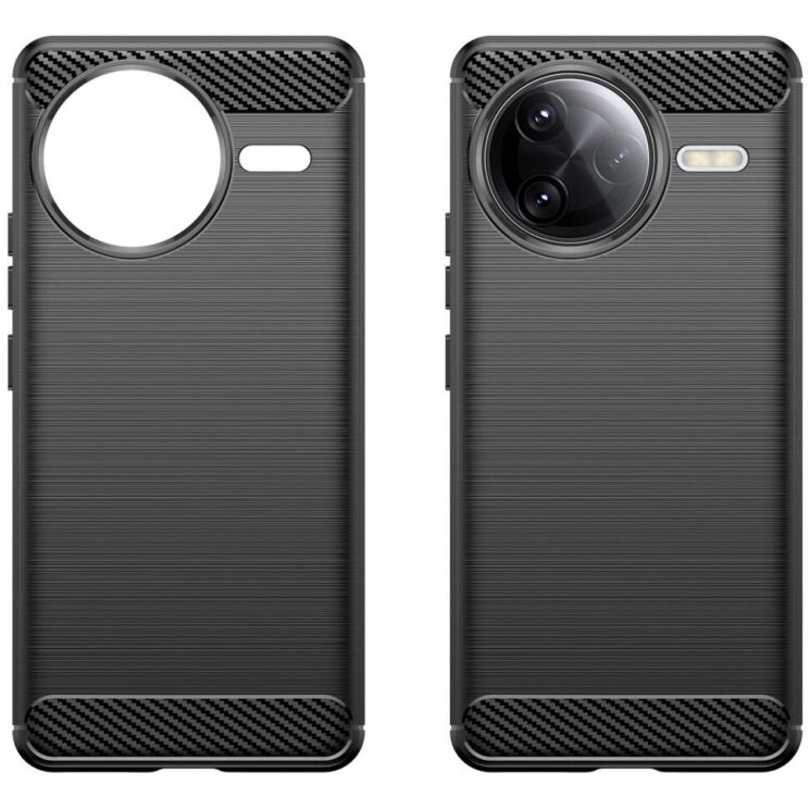 Захисний чохол UniCase Carbon для Xiaomi Poco F7 Ultra - Black: фото 2 з 8