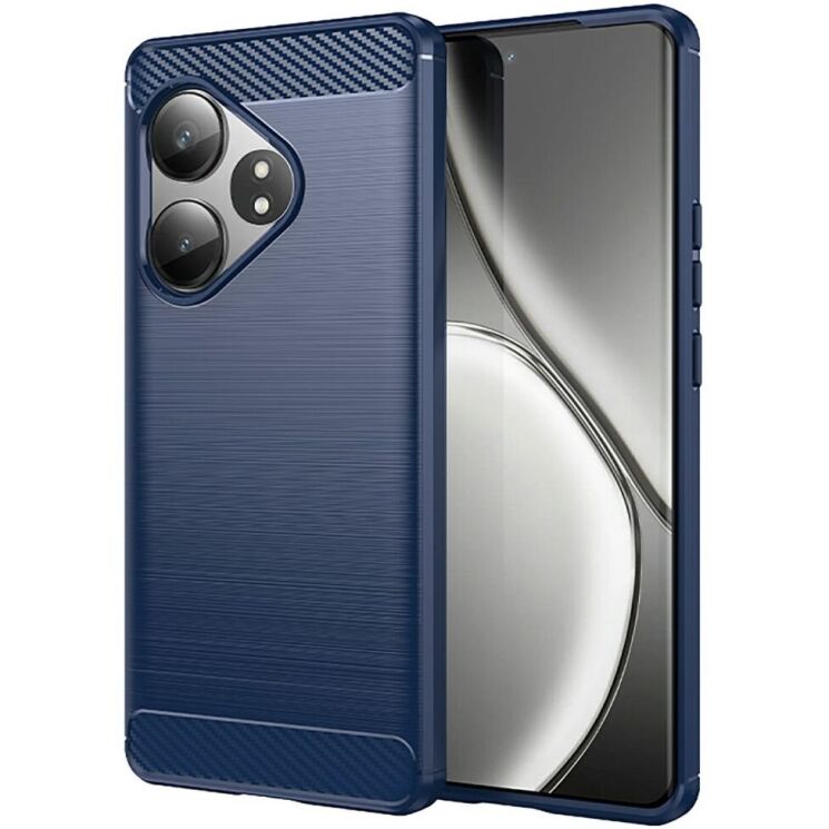 Защитный чехол UniCase Carbon для Realme GT Neo 6 SE / GT 6T / GT 6 - Blue: фото 1 из 10