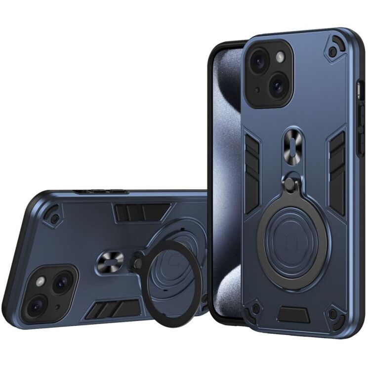 Защитный чехол UniCase Cosmic Armor для Apple iPhone 15 - Blue: фото 1 из 8