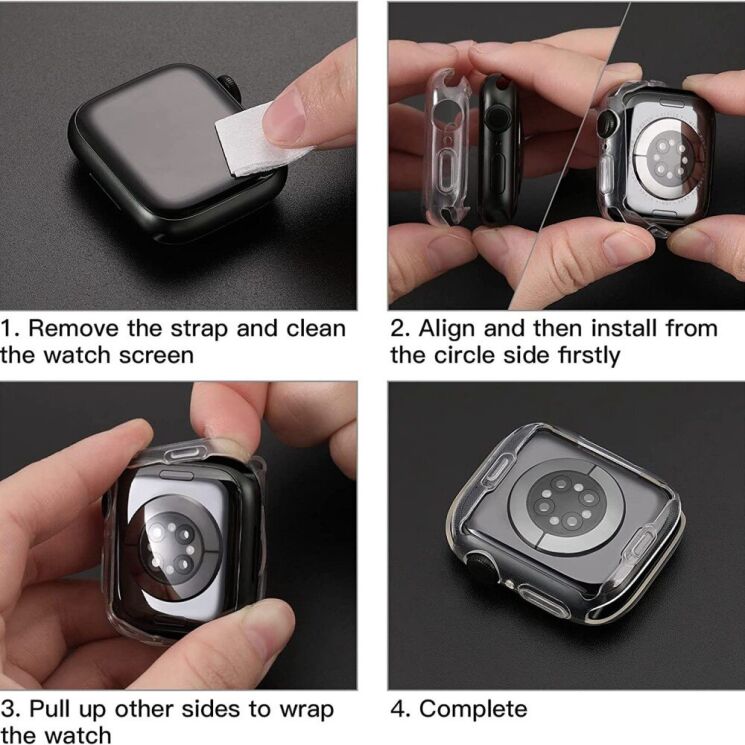 Захисний чохол UniCase Crystal Cover для Apple Watch Ultra / Ultra 2 (49mm) - Transparent: фото 7 з 7