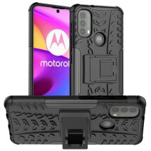 Защитный чехол UniCase Hybrid X для Motorola Moto E40 - Black: фото 1 из 17