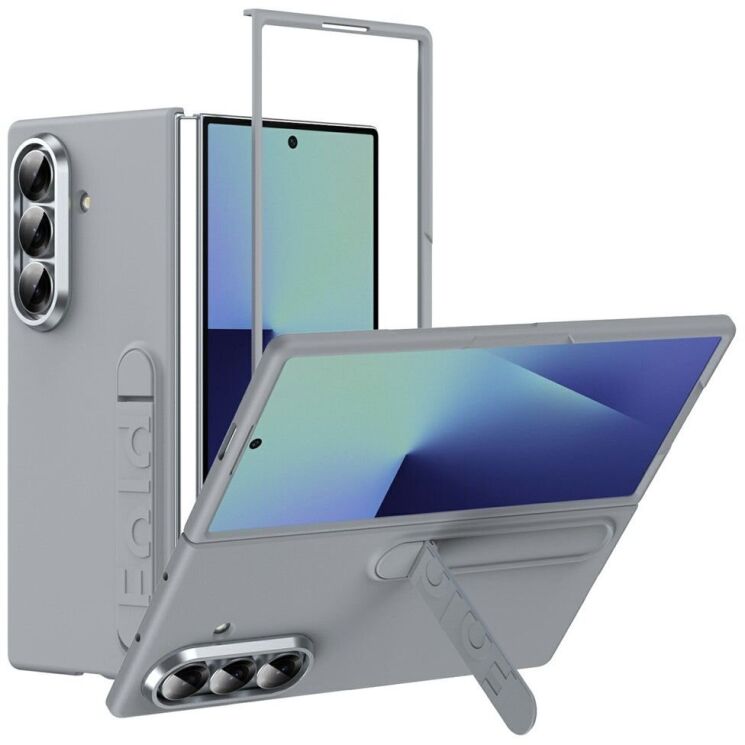 Захисний чохол UniCase Kickstand Case для Samsung Galaxy Fold 8 Ultra - Light Grey (424010LH) Захисний чохол UniCase Kickstand Case для Samsung Galaxy Fold 8 Ultra - Light Grey: фото 1 з 7