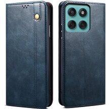 Защитный чехол UniCase Leather Wallet для Motorola Moto G56 - Blue: фото 1 из 7