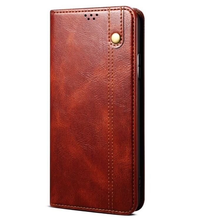 Защитный чехол UniCase Leather Wallet для OPPO A78 - Brown: фото 6 из 8