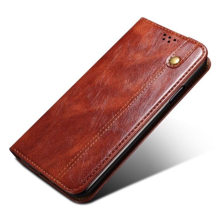 Защитный чехол UniCase Leather Wallet для OPPO A78 - Brown: фото 4 из 8