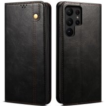 Защитный чехол UniCase Leather Wallet для Samsung Galaxy S23 Ultra (S918) - Black: фото 1 из 9