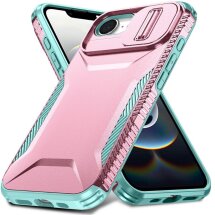 Защитный чехол UniCase Shuttle Guard для Apple iPhone 16e - Pink / Grey: фото 1 из 7