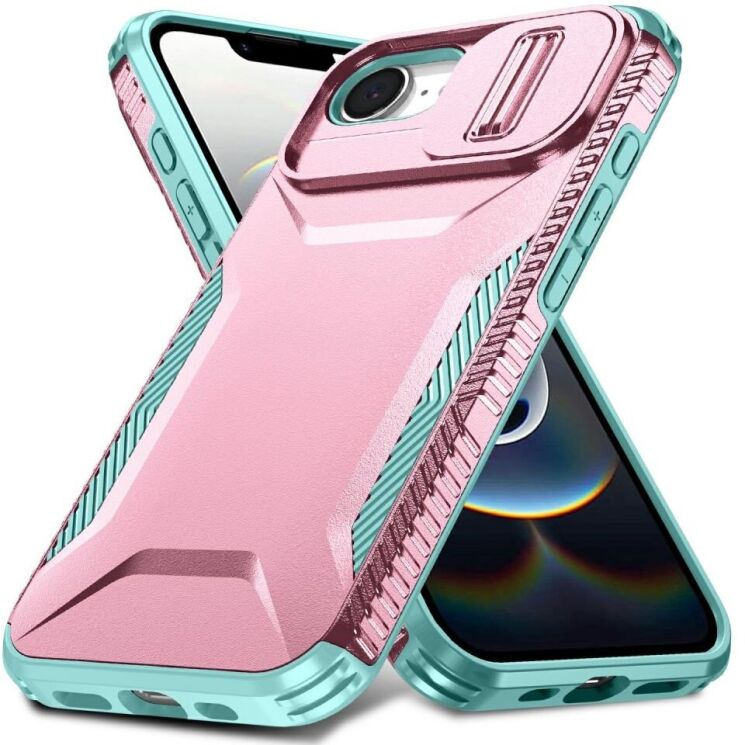 Защитный чехол UniCase Shuttle Guard для Apple iPhone 16e - Pink / Grey: фото 1 из 7