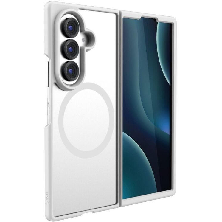 Захисний чохол UNIQ Veren AF with MagClick для Samsung Galaxy Fold 8 Ultra (UNIQ-GZFOLD8-VERNAFMCFST) - White (424096W) Захисний чохол UNIQ Veren AF with MagClick для Samsung Galaxy Fold 8 Ultra (UNIQ-GZFOLD8-VERNAFMCFST) - White: фото 1 з 2