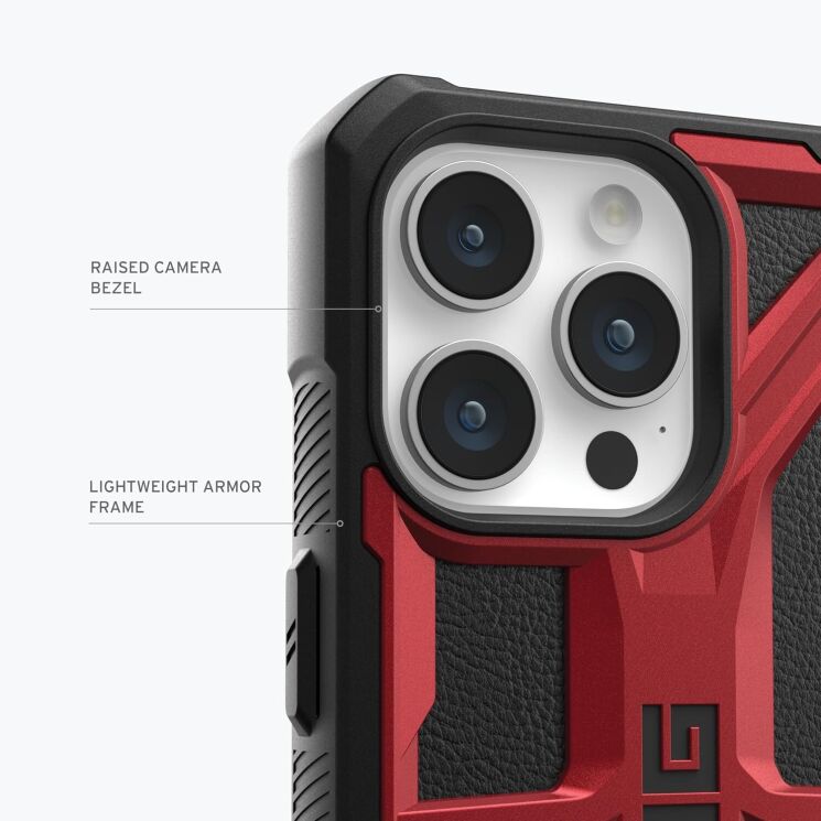Защитный чехол URBAN ARMOR GEAR Monarch для iPhone 15 Pro Max (114298119494) - Crimson: фото 6 з 8