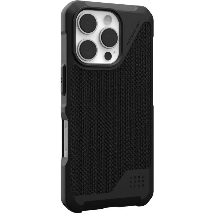 Захисний чохол URBAN ARMOR GEAR (UAG) Metropolis LT MagSafe для Apple iPhone 16 Pro - Kevlar Black: фото 3 з 13