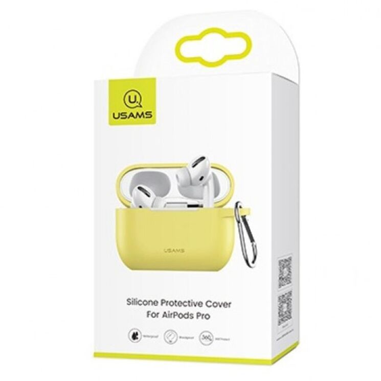 Захисний чохол USAMS US-BH568 Protective Cover для Apple AirPods Pro - Yellow: фото 4 з 11