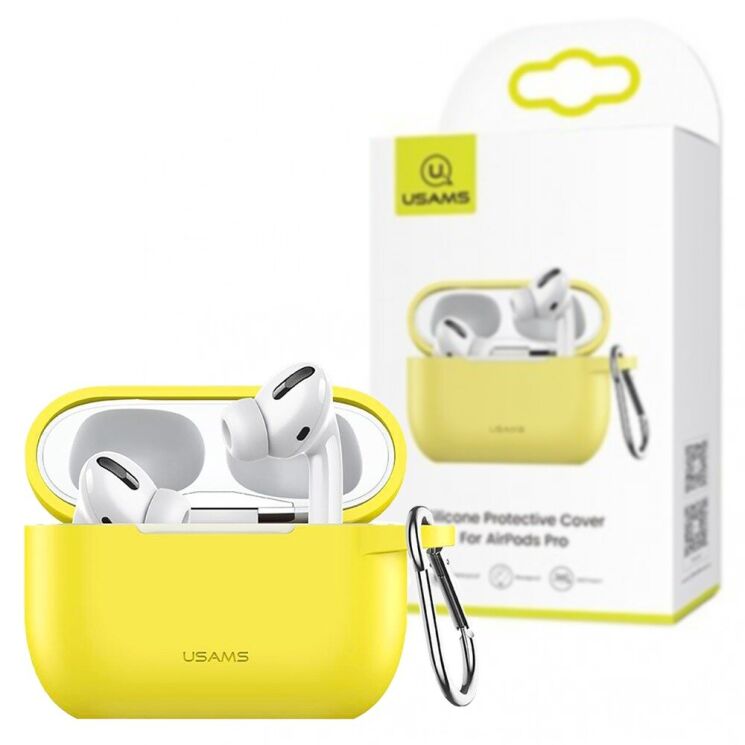 Захисний чохол USAMS US-BH568 Protective Cover для Apple AirPods Pro - Yellow: фото 3 з 11