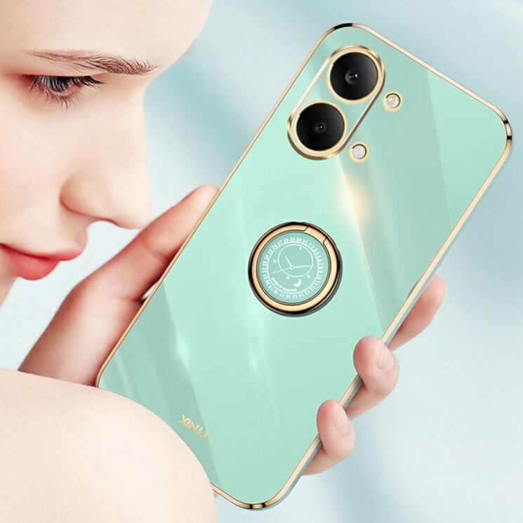 Защитный чехол XINLI Porcelain Ring для Xiaomi Poco X8 Pro Max - Cyan: фото 5 из 6