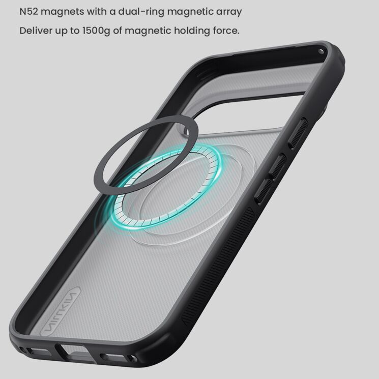 Захисний (PC+TPU) чохол NILLKIN Frosted Shield Pro Magnetic для Google Pixel 11 Pro - Black: фото 11 з 13