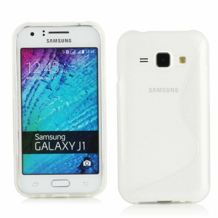 Силиконовая накладка Deexe S Line для Samsung Galaxy J1 Ace (J110) - Transparent: фото 1 из 2