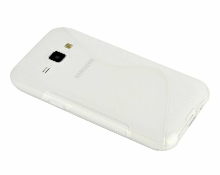 Силиконовая накладка Deexe S Line для Samsung Galaxy J1 Ace (J110) - Transparent: фото 2 из 2