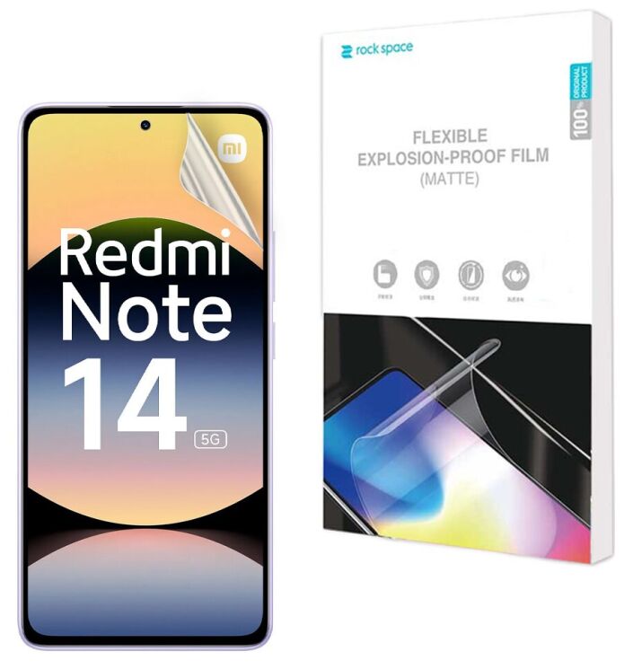 Антиблікова плівка на екран RockSpace Explosion-Proof Matte для Xiaomi Redmi Note 14 5G: фото 1 з 8