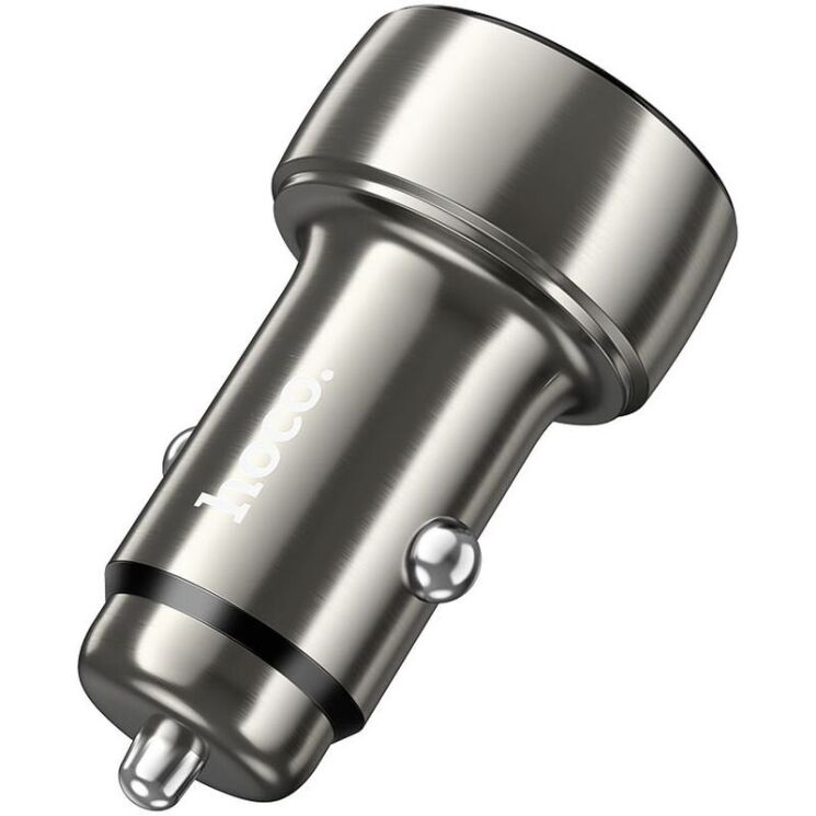 Автомобильное зарядное устройство Hoco Z50 Leader PD30W+QC3.0 - Metal Gray: фото 2 из 4