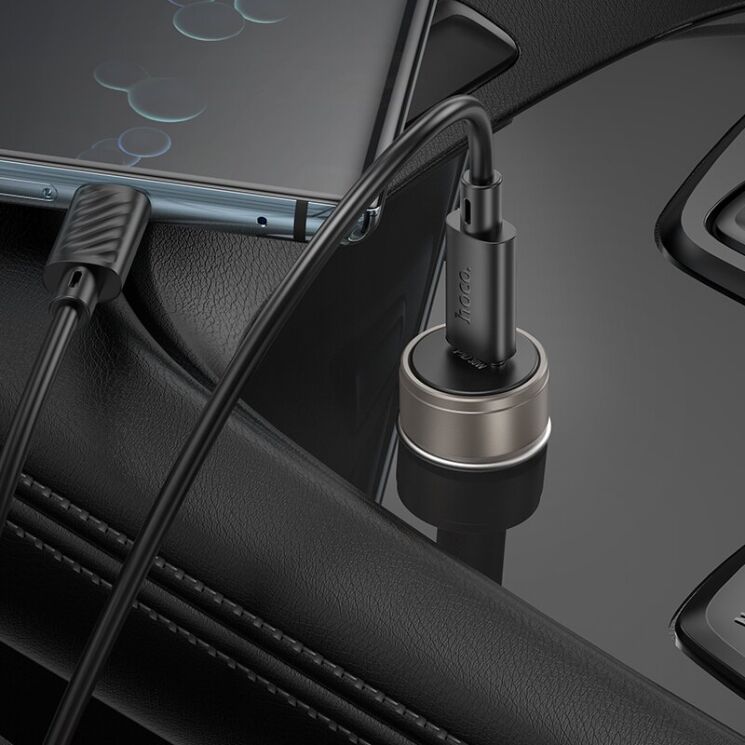 Автомобильное зарядное устройство Hoco Z57 Glorious PD30W - Metal Gray: фото 6 из 7