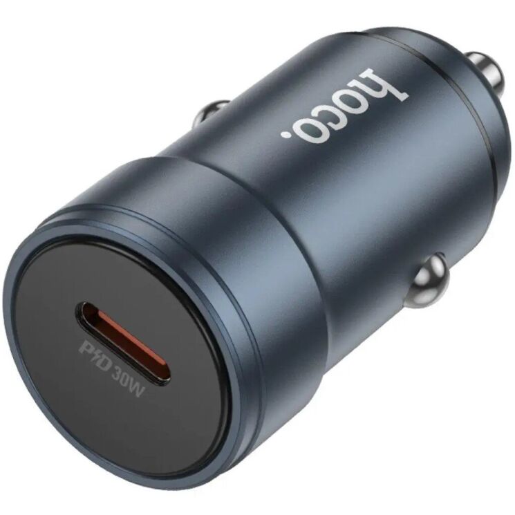 Автомобильное зарядное устройство Hoco Z57 Glorious PD30W - Metal Gray: фото 4 из 7
