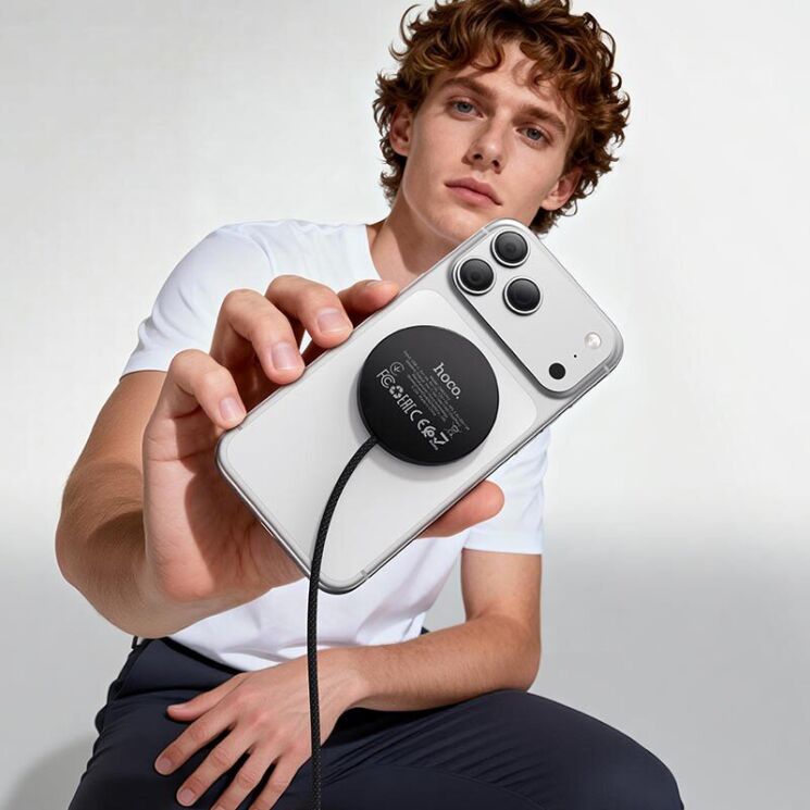 Бездротовий зарядний пристрій Hoco CW63 Pro QI2 (25W) - White: фото 3 з 8