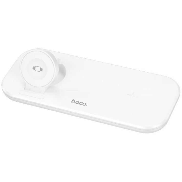 Бездротовий зарядний пристрій Hoco CW65 3 in 1 (15W) - White: фото 3 з 7