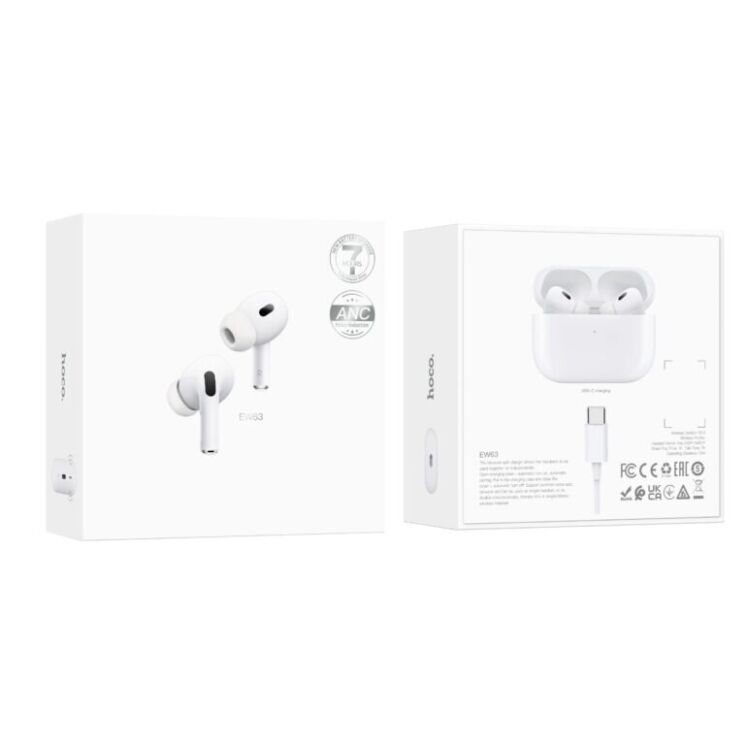 Беспроводные наушники Hoco EW63 - White: фото 4 из 14
