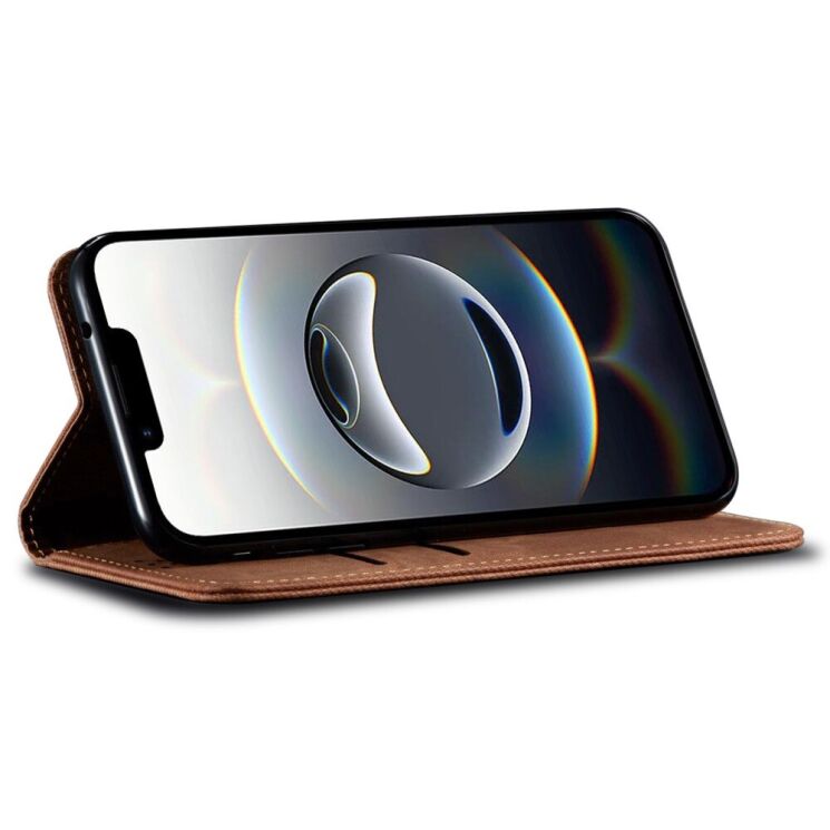 Чехол Deexe Jeans Style для Apple iPhone 16e - Coffee: фото 3 из 7