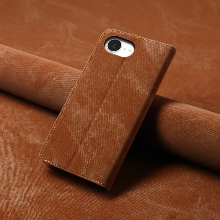 Чехол Deexe Jeans Style для Apple iPhone 16e - Coffee: фото 7 из 7