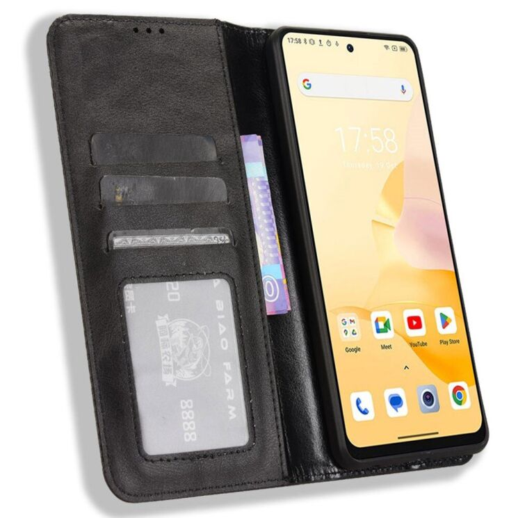 Чохол Deexe Retro Style для Blackview Shark 8 / Oscal Tiger 12 - Black: фото 2 з 7
