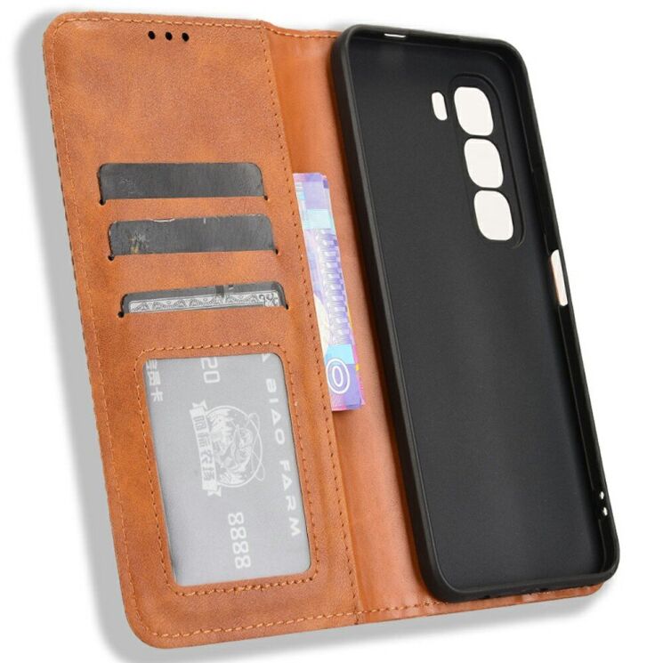 Чехол Deexe Retro Style для Infinix Hot 50 Pro - Brown: фото 4 из 7