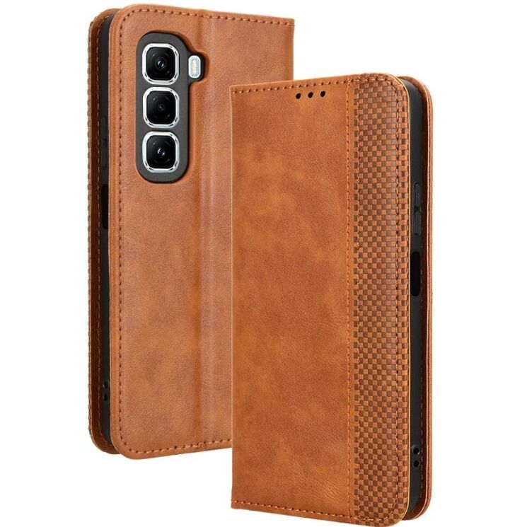 Чехол Deexe Retro Style для Infinix Hot 50 Pro - Brown: фото 1 из 7