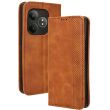 Чехол Deexe Retro Style для Realme GT Neo 6 SE / GT 6T - Brown (356106Z)