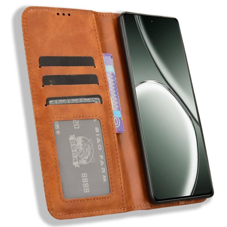 Чехол Deexe Retro Style для Realme GT Neo 6 SE / GT 6T - Brown: фото 2 из 7