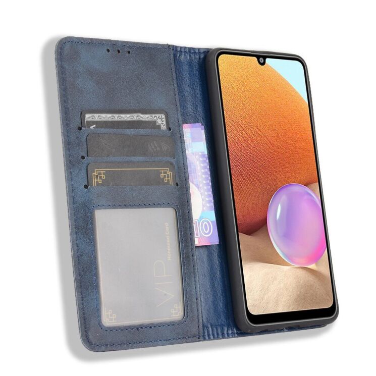 Чехол Deexe Retro Style для Samsung Galaxy A32 (А325) - Blue: фото 8 из 13