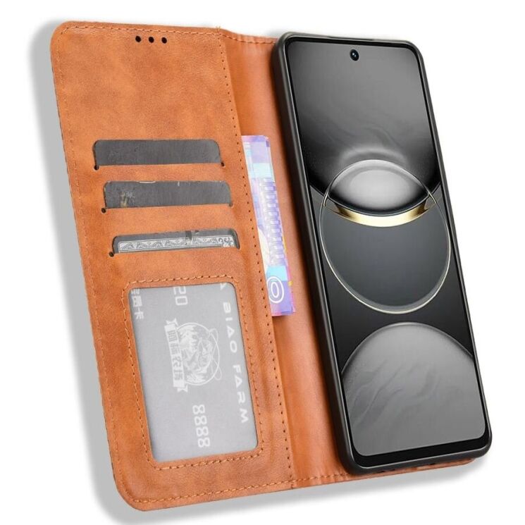 Чехол Deexe Retro Style для TECNO Spark 30 - Brown: фото 2 из 8