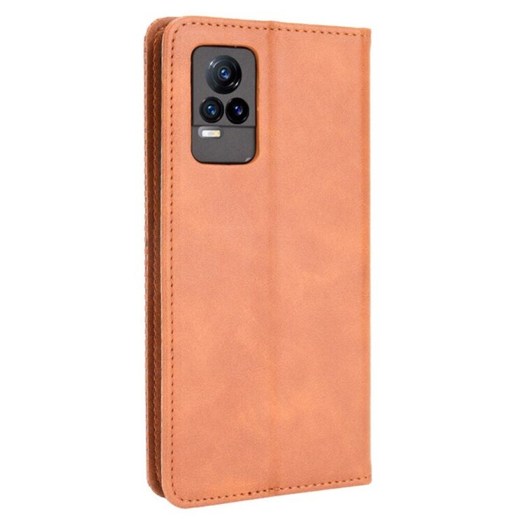 Чехол Deexe Retro Style для VIVO V21e - Brown: фото 3 из 16