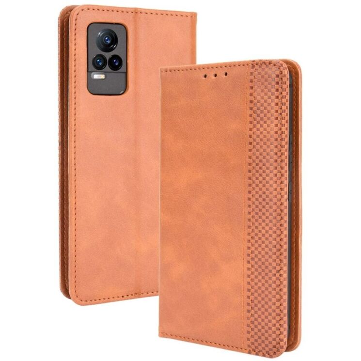 Чехол Deexe Retro Style для VIVO V21e - Brown: фото 1 из 16