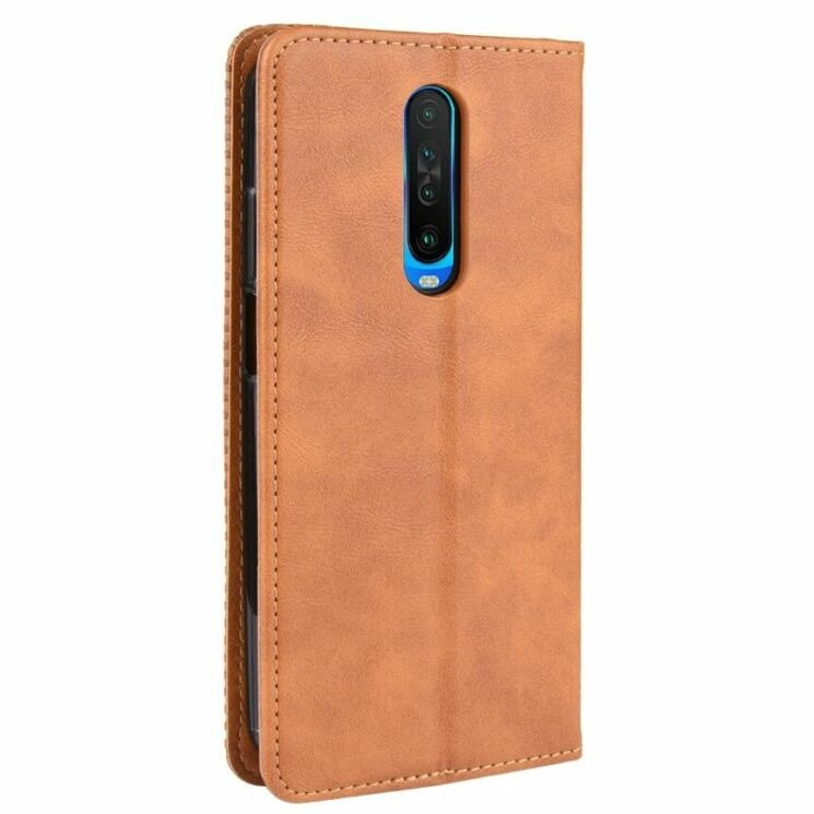 Чохол-книжка Deexe Retro Style для Xiaomi Redmi K30 - Brown: фото 7 з 15
