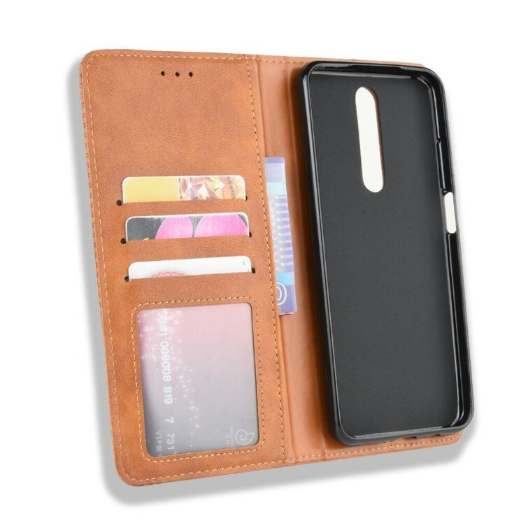 Чохол-книжка Deexe Retro Style для Xiaomi Redmi K30 - Brown: фото 4 з 15