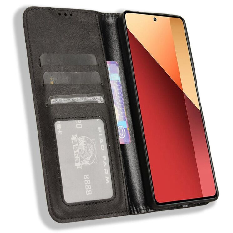 Чохол Deexe Retro Style для Xiaomi Redmi Note 13 Pro 4G / Note 14S / Poco M6 Pro - Black: фото 2 з 7