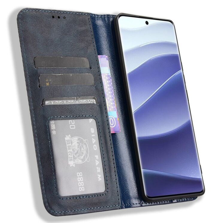 Чехол Deexe Retro Style для Xiaomi Redmi Note 14 Pro 5G / Note 14 Pro Plus / Poco X7 - Blue: фото 2 из 7
