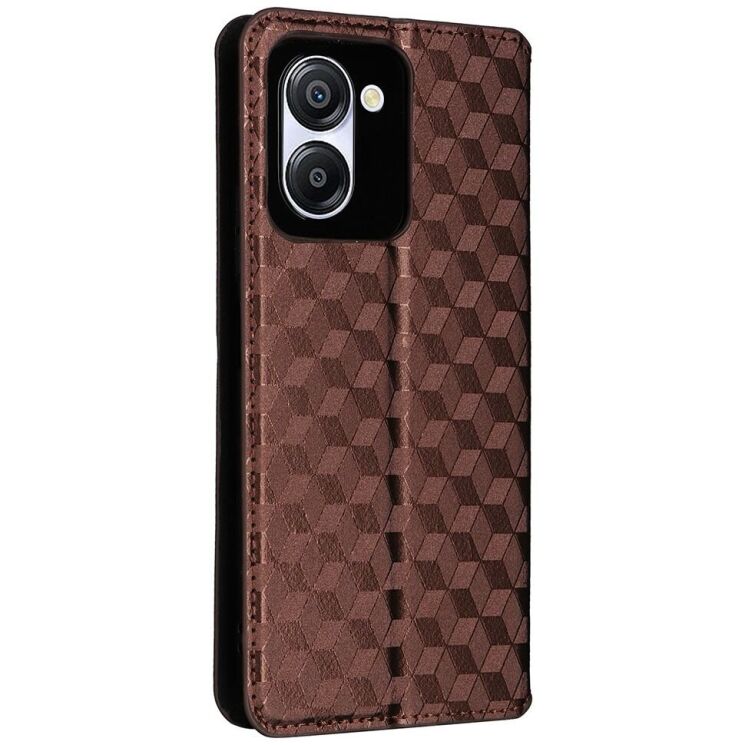 Чехол Deexe Rhombus Book для Blackview Color 8 - Brown: фото 6 из 6