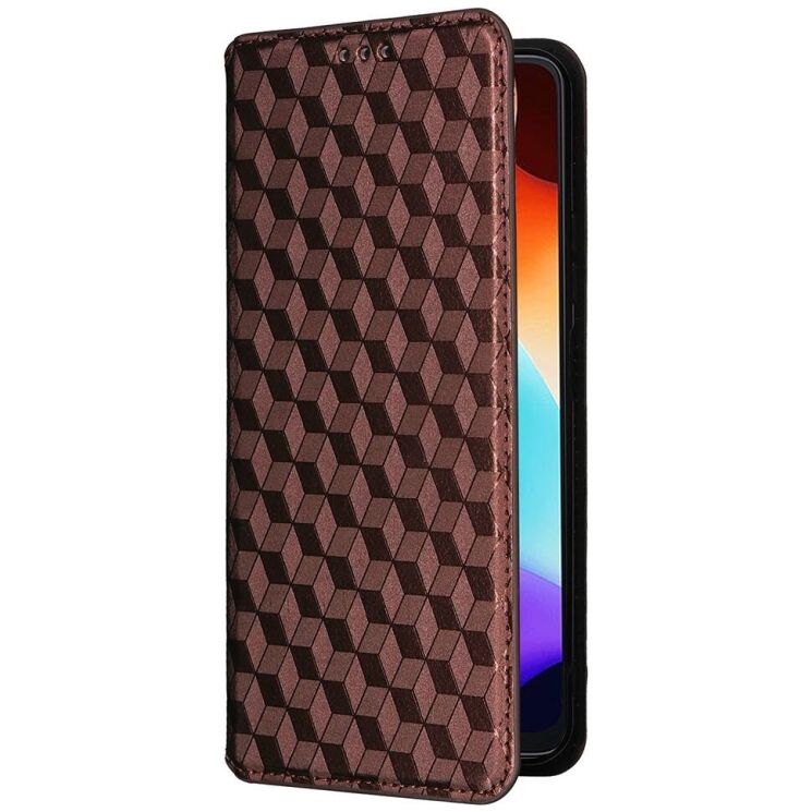 Чехол Deexe Rhombus Book для Blackview Color 8 - Brown: фото 5 из 6