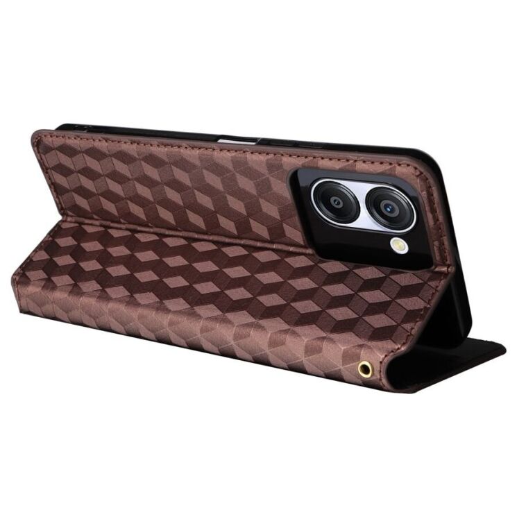 Чехол Deexe Rhombus Book для Blackview Color 8 - Brown: фото 4 из 6