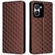 Чехол Deexe Rhombus Book для Blackview Color 8 - Brown (378003Z). Фото 1 из 6